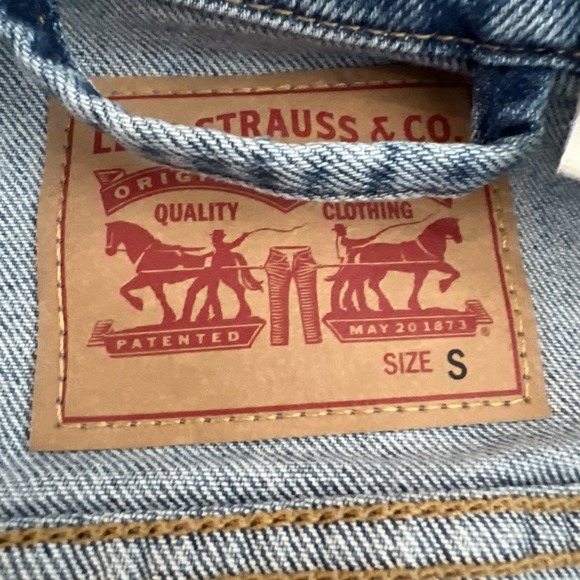 Mizzou Missouri Game Day Levi Jean Denim Jacket Football Small Hand Painted - Picture 4 of 15